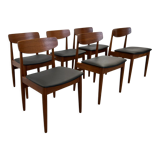 Vintage Teak Dining Chairs from Casala, 1960s, Set of 6