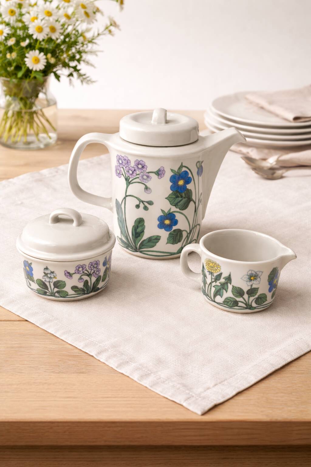 Flora coffee service by Arabia – Finnish vintage from the 1970s