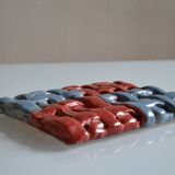 Vintage 1970 woven ceramic rest or trivet