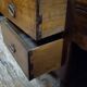 Antique curved secretary desk, Louis XV style, made of solid wood and marquetry.