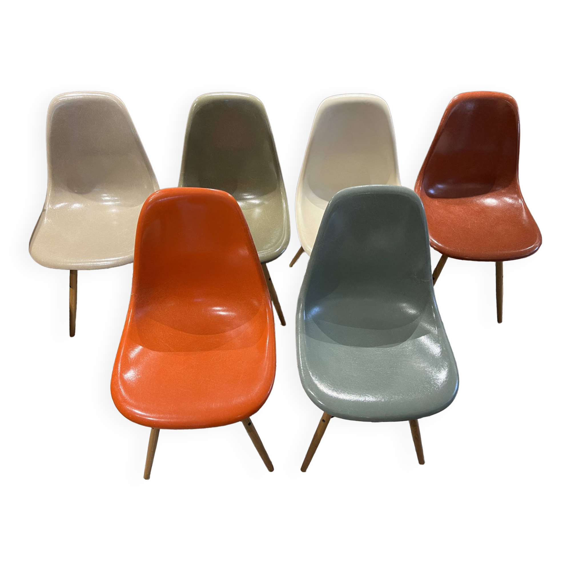 Set of 6 DSW Eames chairs - Herman Miller