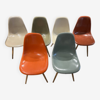 Lot de 6 chaises DSW Eames - Herman Miller