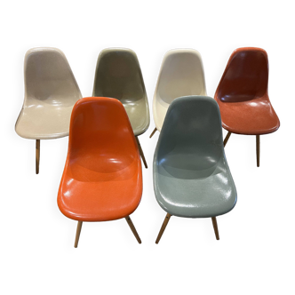 Lot de 6 chaises DSW Eames - Herman Miller