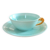 Limoges France Tasse et soucoupe uniques dans la boîte d'origine