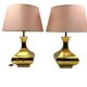 Hollywood regency set of 2 table lamps mod. Piramide, High Society Italy 70
