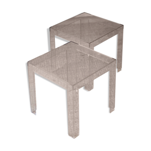 Paire de tables d'appoint - plexiglas