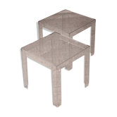 Paire de tables d'appoint en plexiglas