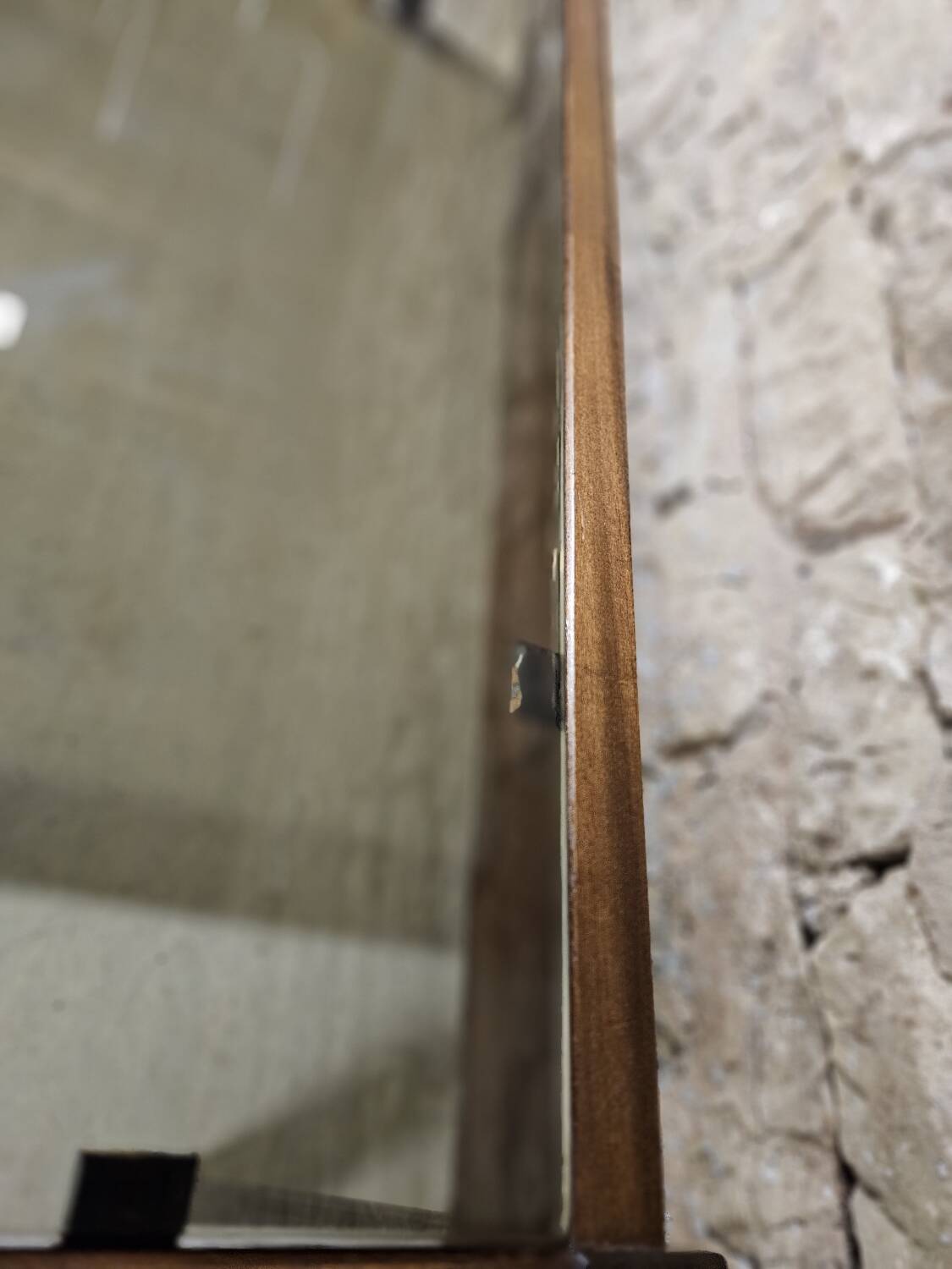 Teak coffee table with smoked glass 1970"