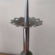 Pair of silver-plated candlesticks from the 19th century.