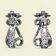 Pair of Large Three-Flame Candlesticks, Marius Giuge, Vallauris, 1960s