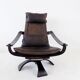 Nelo leather lounge chair by Ake Fribytter