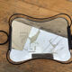 Engraved mirror tray art deco