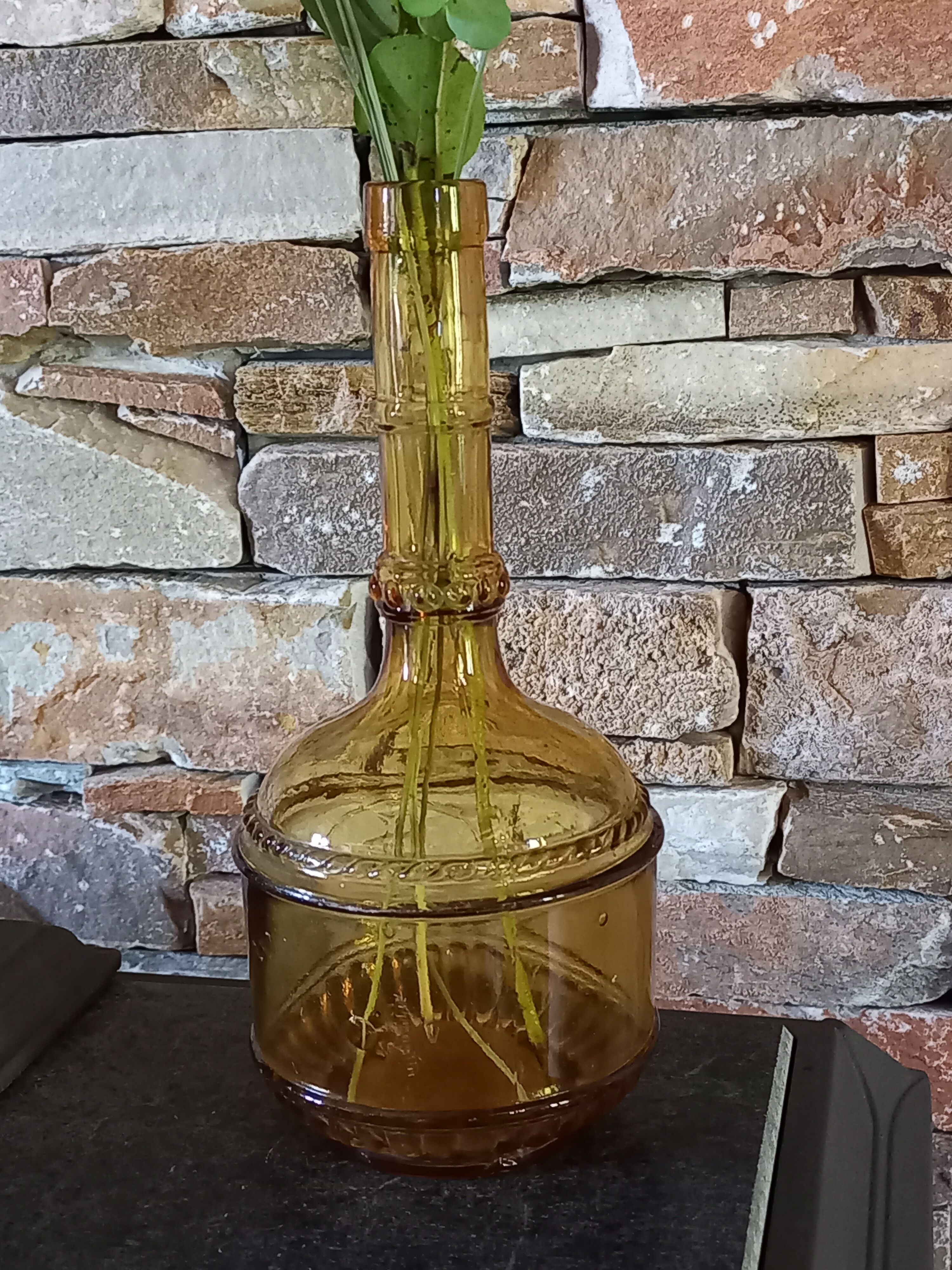 Vase soliflore shaped bottle true vintage