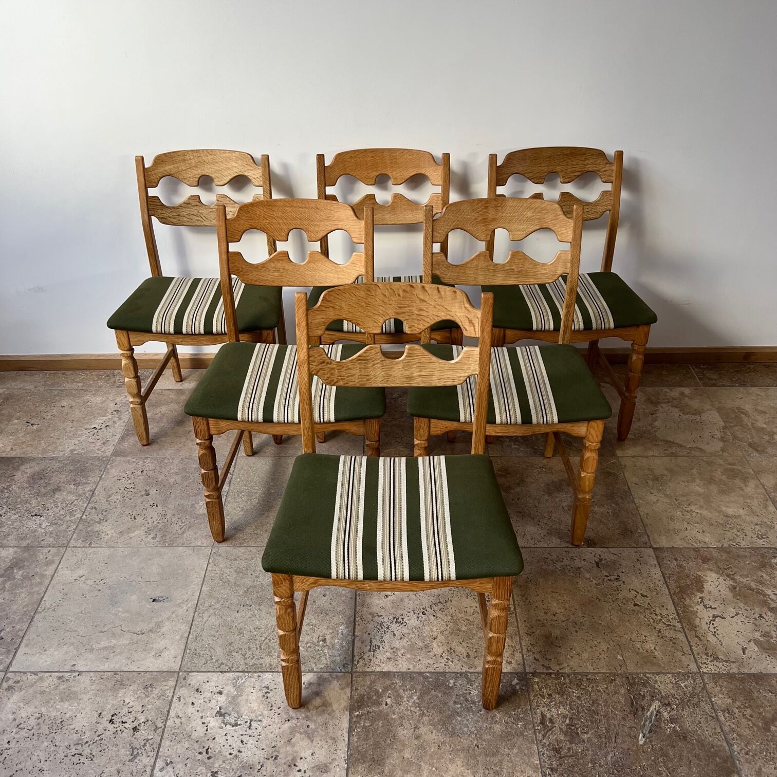 Mid-century oak danish dining chairs