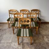 Mid-century oak danish dining chairs