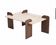 Table basse "sira" travertin et bois