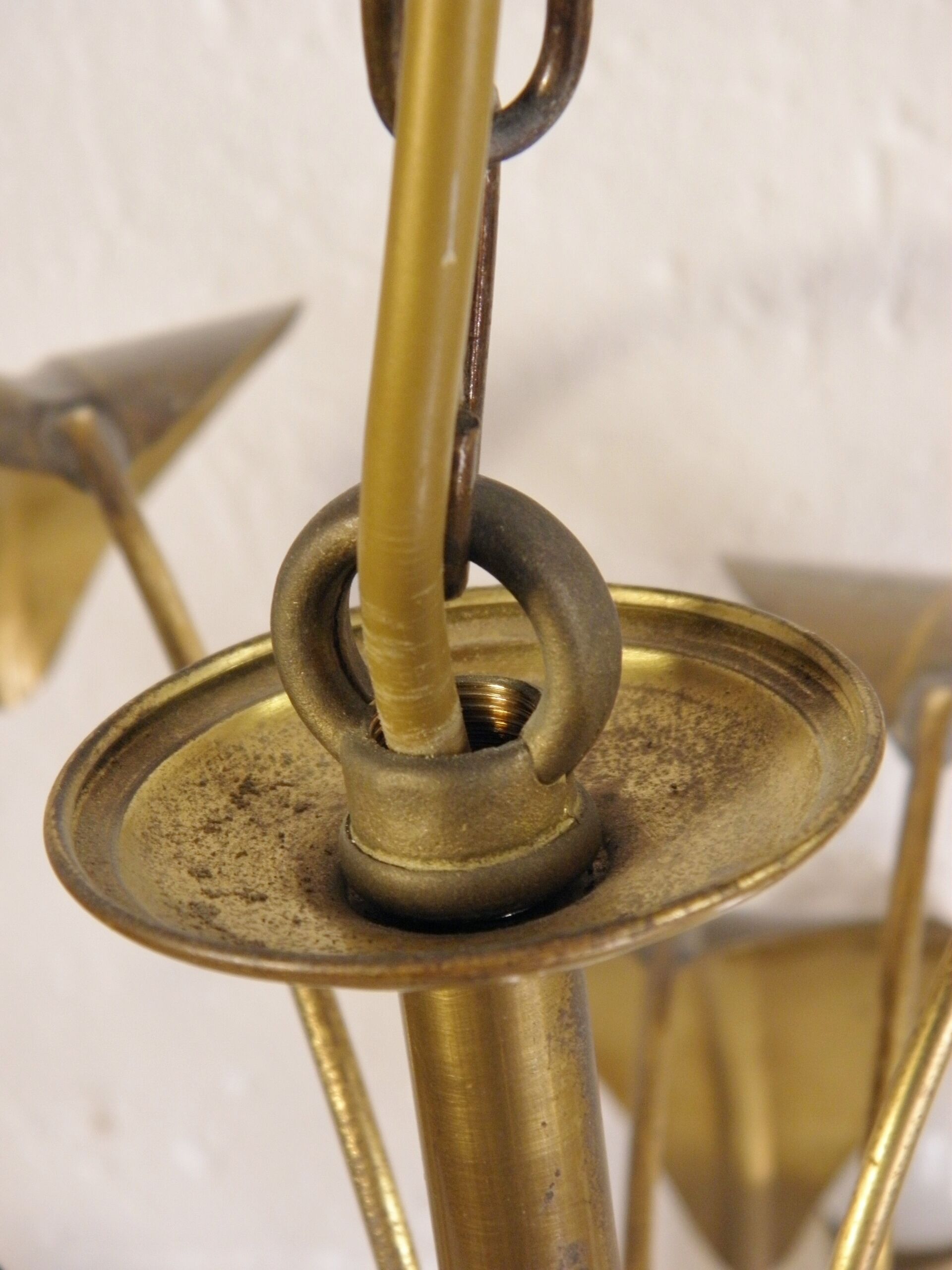 Luster "foliage" brass and gold metal 1970
