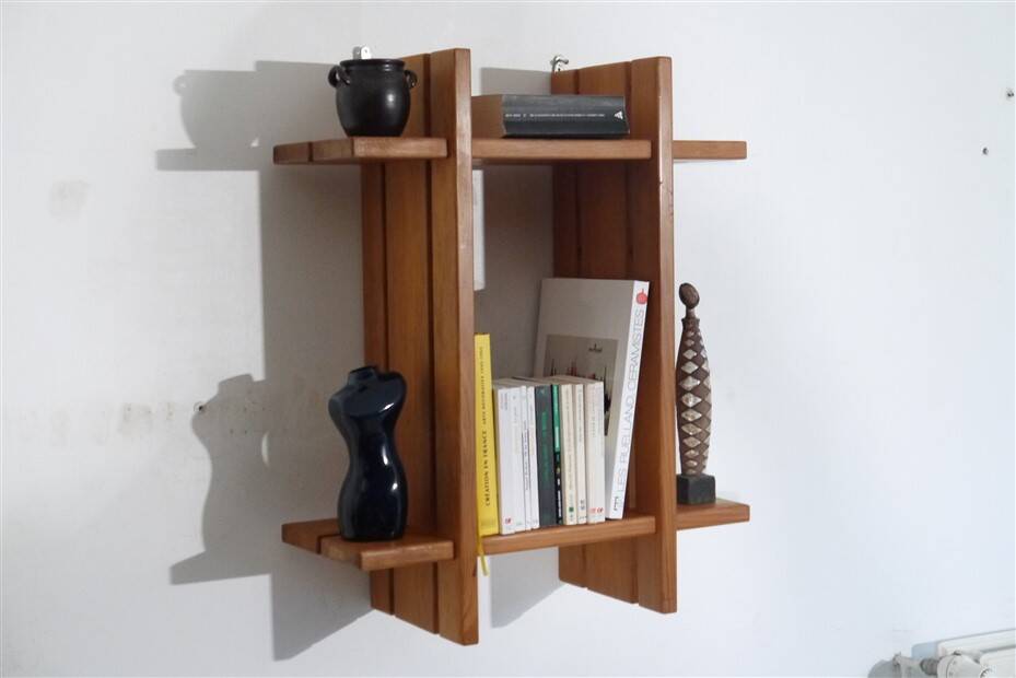 Solid wood shelf from Maison Regain 1970