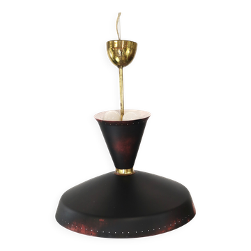 Lampe suspendue design suédoise ancienne *** Suède 1960 - Éclairage élégant