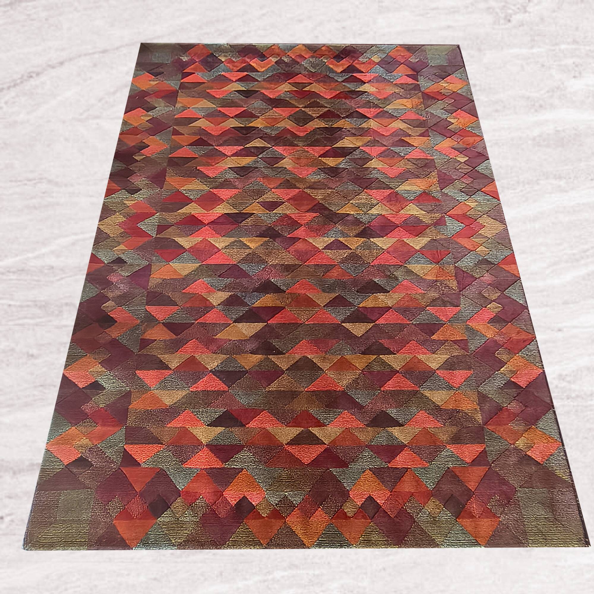 Tapis en laine géométrique italien "Luxor" des années 1980 par Missoni pour T&J Vest