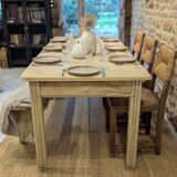 Old farmhouse table in elm