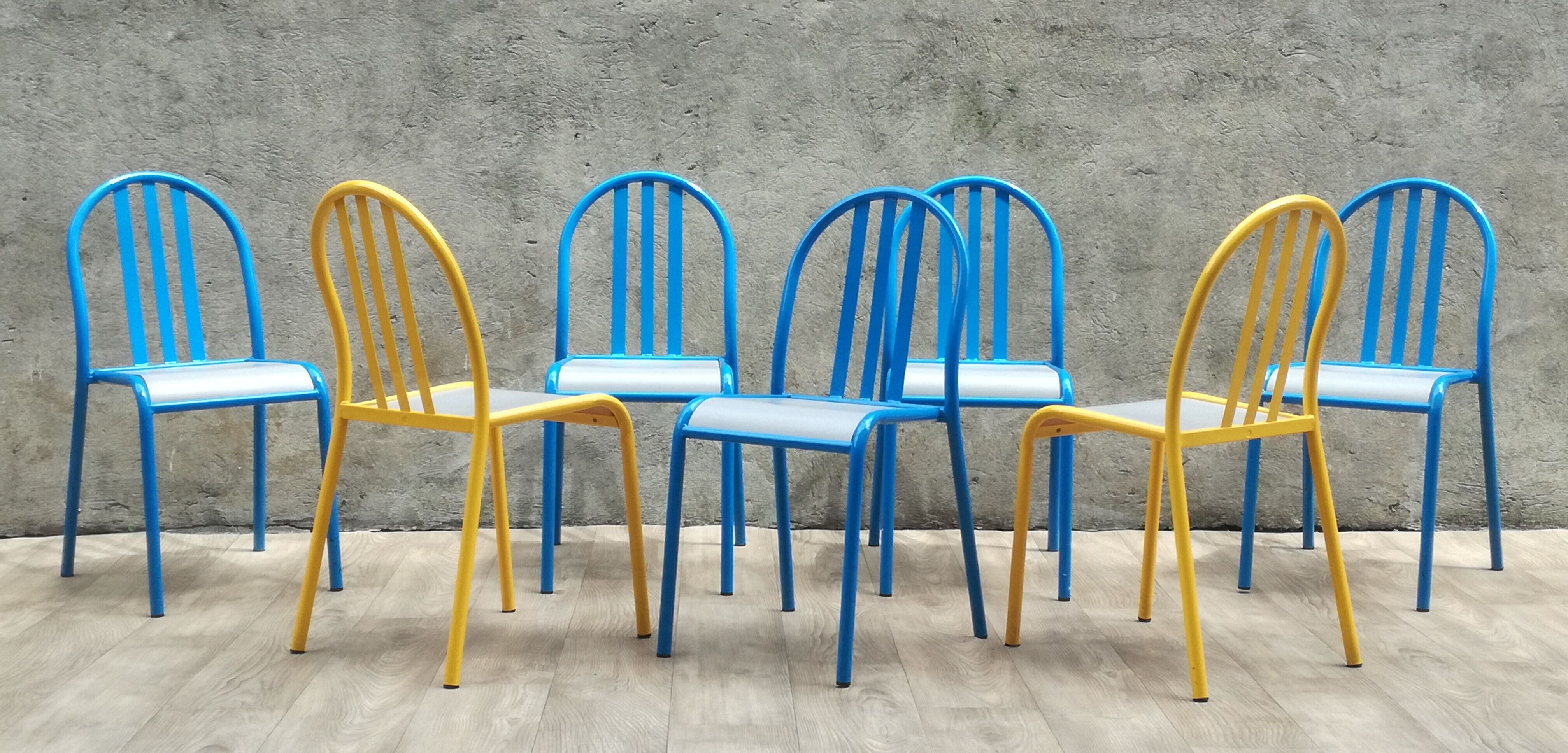 7 Mallet Stevens school chairs