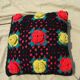 Wool cushion crochet vintage year 60