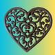 Cast iron heart trivet