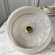 Pair of suspensions in white Clichy glass and golden edging 40s-50s