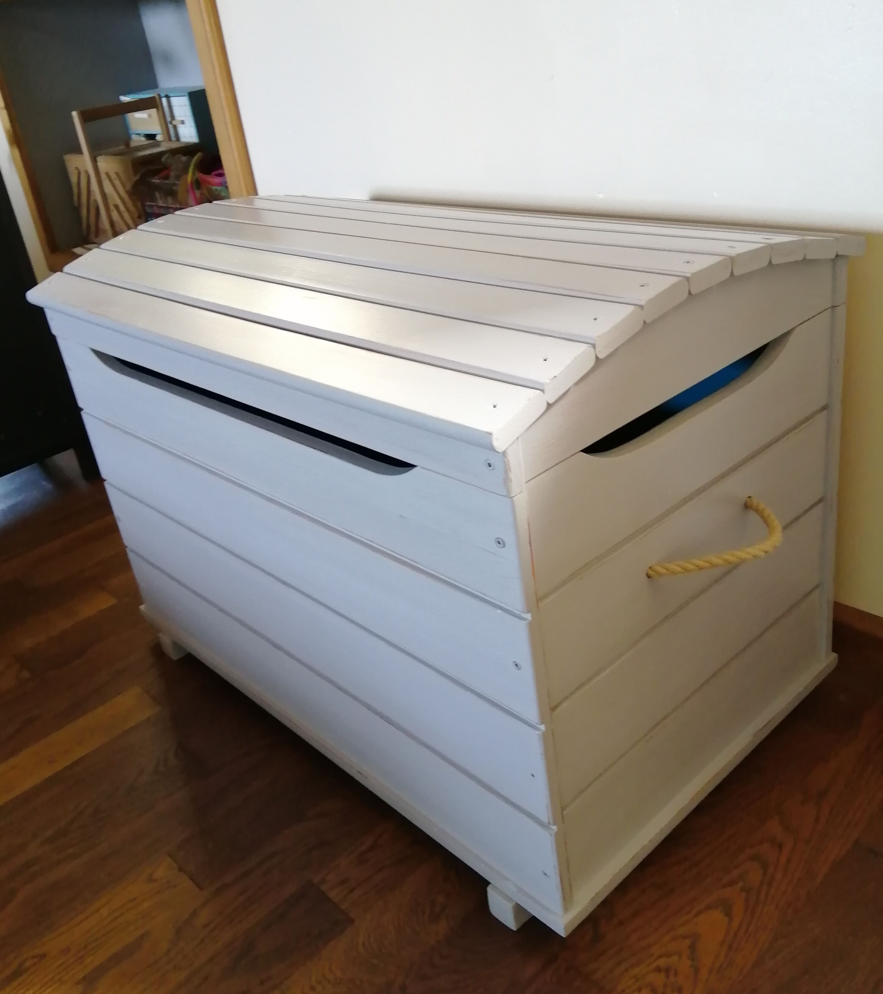Aged patinated storage chest