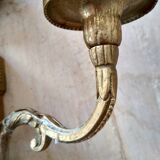 Old Wall Sconce bronze two torches style Napoleon III