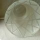 Frosted glass vase with diamond pattern Art Deco