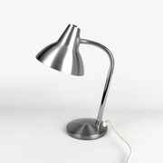 Flexible brushed aluminum lamp from the 60s