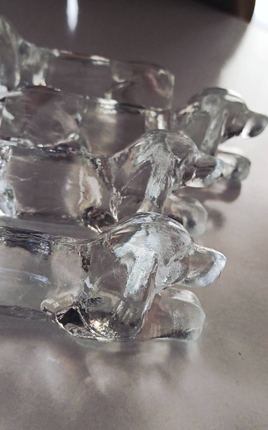 Antique glass knife rest