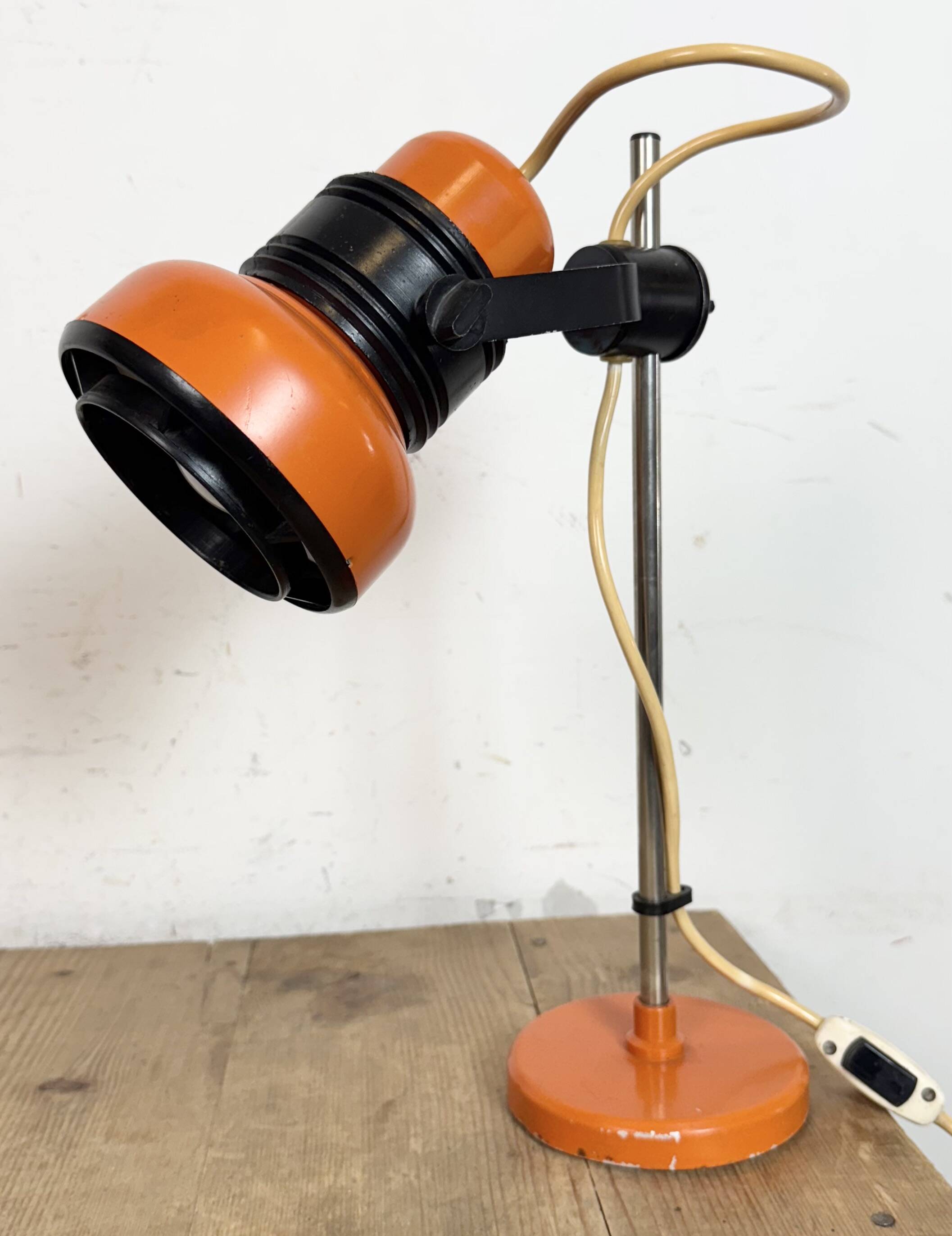 Vintage Orange Table Lamp , 1970s