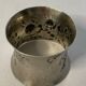 Art Nouveau round silver towel decoration of flowers around 1900