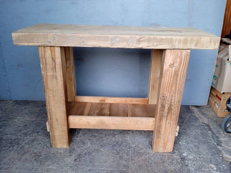 Workbench 120cm old solid wood