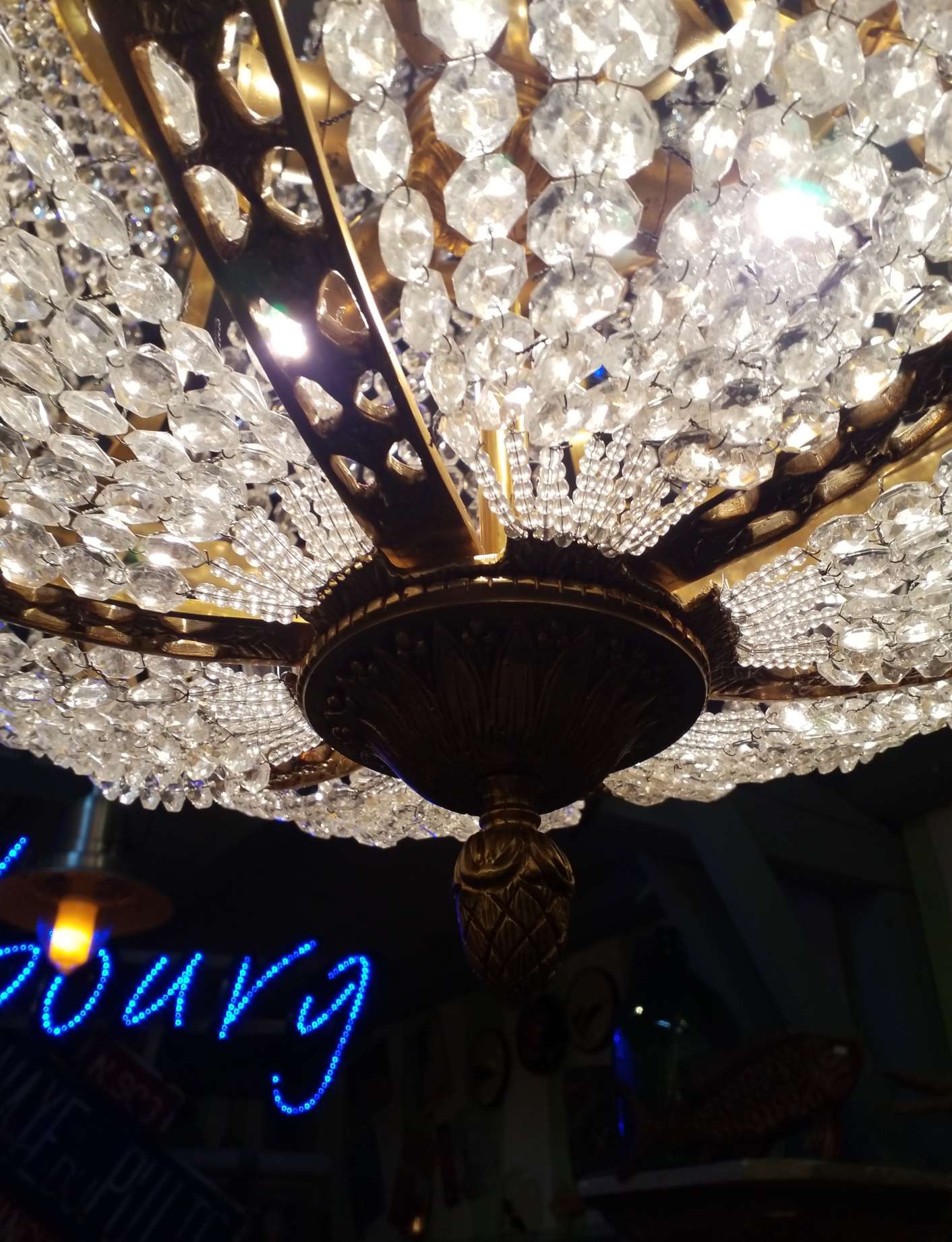 Chandelier with tassels