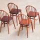 Série de 4 chaises scandinaves à dossier baton 1960