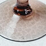 Set of 2 purple blown glass candle holders