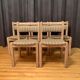 Ensemble de cinq chaises Thorsø Stolefabrik, Danemark, années 1970.