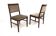 Set of 2 Scandinavian walnut chairs, Sweden, 1970.