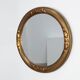 Art Deco oval gilt oak mirror, Belgium 1920s