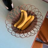 Vintage rattan basket basket