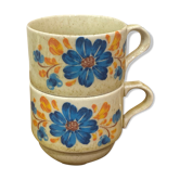 Coffee cup cipa vintage blue flower