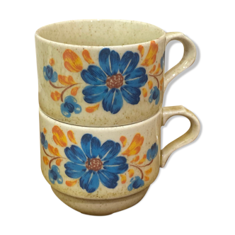 Coffee cup cipa vintage blue flower