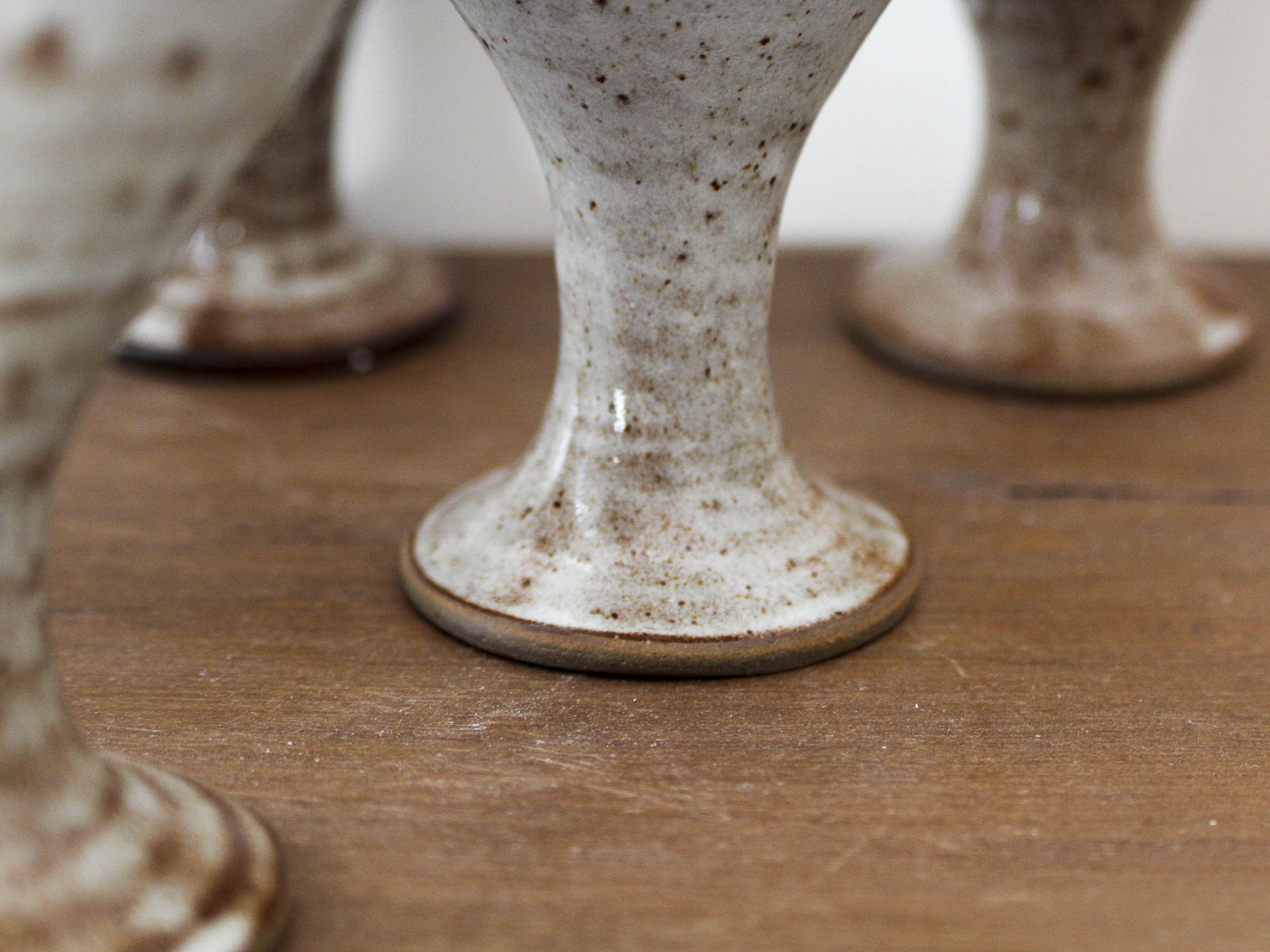 Set of 6 ceramic glasses Roger jacques Grès du Puisaye