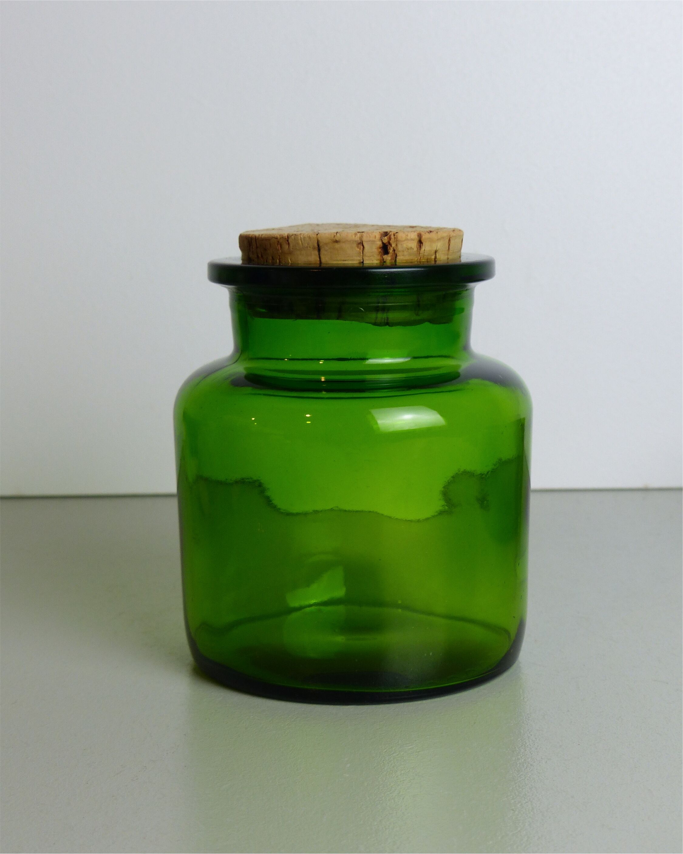 Green glass jar or jar