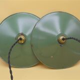 Pair of enamelled sheet metal hanging