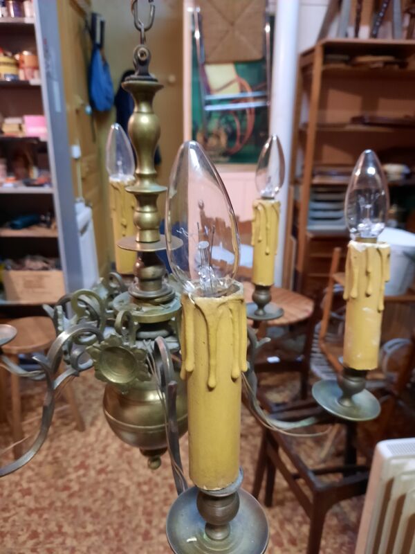 Lustre ancien en bronze
